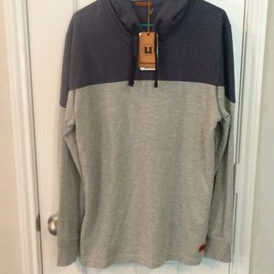 NWT Uniformed Men's Large Lightweight Hoodie Navy and Gray